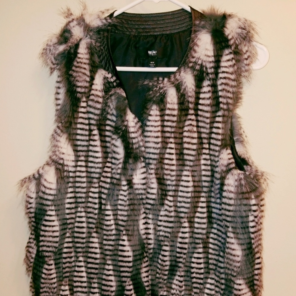 Faux Fur Winter Vest, NEVER WORN!